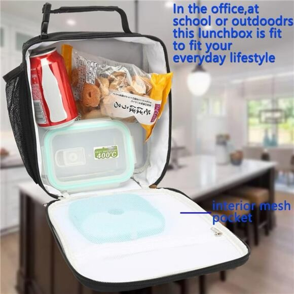 Kids Insulated Lunch Box Small Soft Cooler Bag for School Snacks Travel - Picture 4 of 8